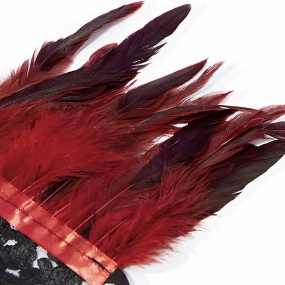 Feather Lace Fingerless Gloves - Picture 4 of 5